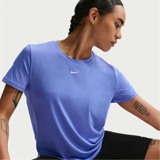 Nike Dri-Fit One Women's Standard Fit Short-Sleeve Top Sapphire Nike Dri-Fit One Women's Standard Fit Short-Sleeve Top Sapphire