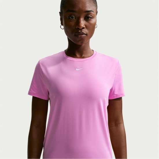 Nike Dri-Fit One Women's Standard Fit Short-Sleeve Top Light Magenta Nike Dri-Fit One Women's Standard Fit Short-Sleeve Top Light Magenta