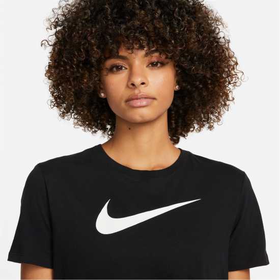 Nike Dri-FIT Swoosh Women's T-Shirt Black Атлетика