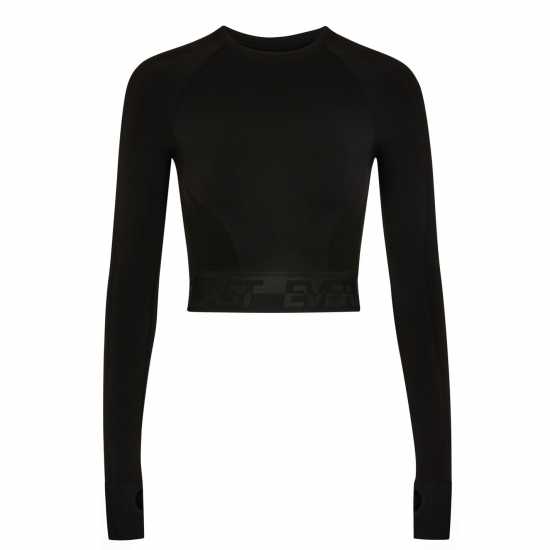 Йога Everlast Seamless Long Sleeve Crop Top Womens Черно Everlast Seamless Long Sleeve Crop Top Womens Черно Йога