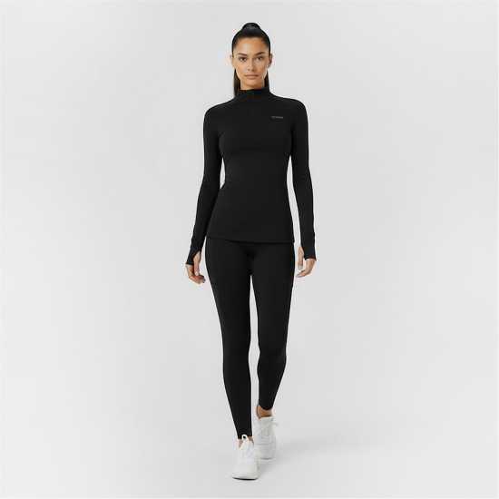 Usa Pro Long Sleeve Quarter Zip Top Womens Черно 