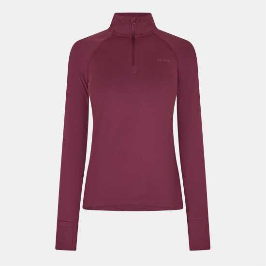 Usa Pro Long Sleeve Quarter Zip Top Womens Dark Cherry 