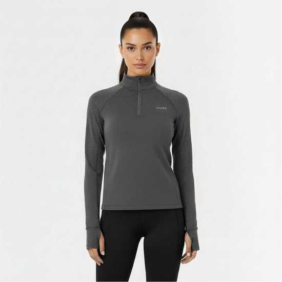 USA Pro Long Sleeve Quarter Zip Top Womens Угъл Usa Pro Long Sleeve Quarter Zip Top Womens Угъл