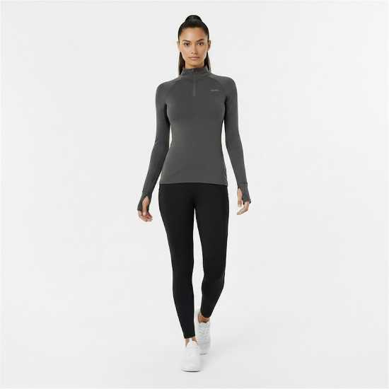 USA Pro Long Sleeve Quarter Zip Top Womens Угъл Usa Pro Long Sleeve Quarter Zip Top Womens Угъл