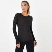 Sale Usa Pro Long Sleeve T-Shirt Black Дамски тениски и фланелки