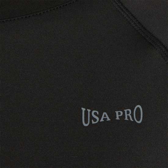 Usa Pro Long Sleeve T-Shirt Womens Black Дамски тениски с яка
