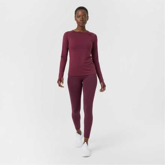 Usa Pro Горнище С Дълъг Ръкав Long Sleeve Top Womens Dark Cherry 
