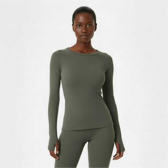 Usa Pro Горнище С Дълъг Ръкав Long Sleeve Top Womens Хаки 