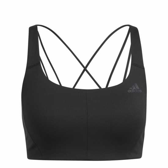 Adidas Stud Mid Support Bra Womens Черно Спортни сутиени