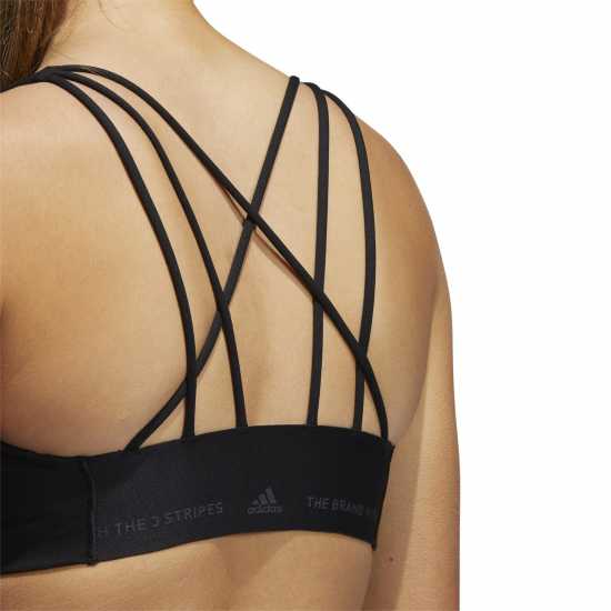 Adidas Stud Mid Support Bra Womens Черно Спортни сутиени