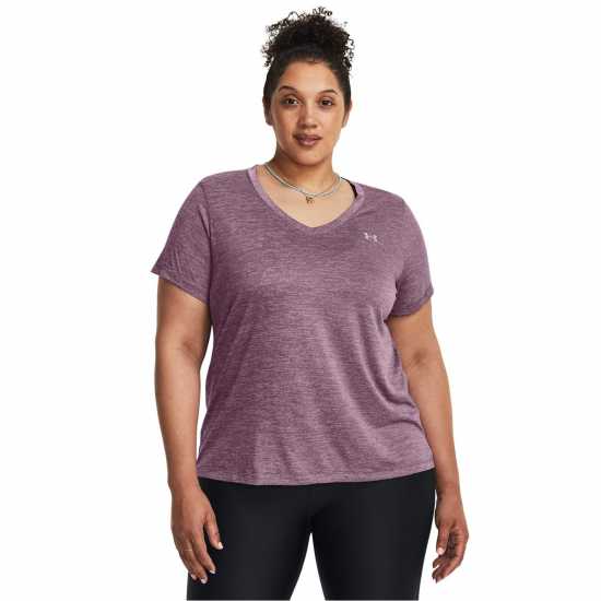 Under Armour Тениска Tech Twist T Shirt + Womens Purple Атлетика