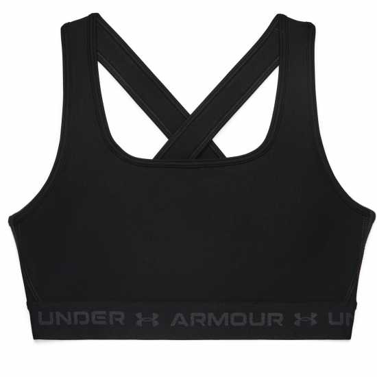Under Armour Mid Crossback + Sports Bra Womens Black - Спортни сутиени