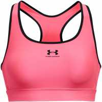 Under Armour Heatgear Armour Mid Padless Sports Bra Cerise Спортни сутиени