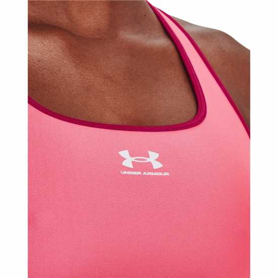 Under Armour Heatgear Armour Mid Padless Sports Bra Pink Спортни сутиени