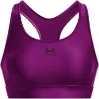 Under Armour Heatgear Armour Mid Padless Sports Bra Womens Purple Спортни сутиени