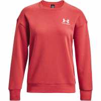 Under Armour Armour Essential Crew Sweater Womens Red Дамски суичъри и блузи с качулки