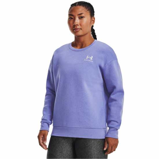 Under Armour Armour Essential Crew Sweater Womens Blue Дамски суичъри и блузи с качулки