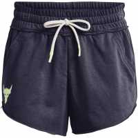 Under Armour Дамски Шорти Project Rock Rival Terry Disrupt Shorts Womens TemperedSteel Дамски клинове за фитнес