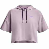 Under Armour Project Rock Rival Terry Short Sleeve Hoodie Womens