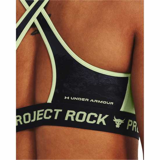 Under Armour Project Rock Crossback Printed Sports Bra Womens  Спортни сутиени