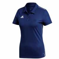 Adidas Блуза С Яка Core 18 Polo Shirt Womens Blue/White Дамски тениски с яка