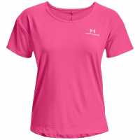 Under Armour Armour Rush Energy Short Sleeve T-Shirt Womens Pink Атлетика