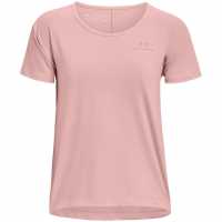 Under Armour Armour Rush Energy Short Sleeve T-Shirt Womens Dusty Pink Атлетика