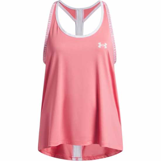 Under Armour Детски Потник Knockout Tank Top Juniors Pink/White 