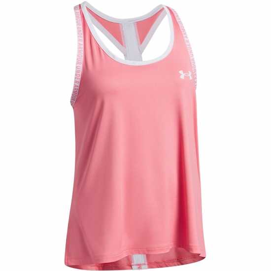 Under Armour Детски Потник Knockout Tank Top Juniors Pink/White 