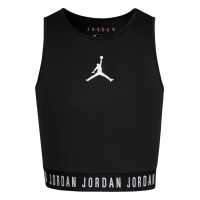 Air Jordan Active Crop Top Junior Girls Black/White Спортни сутиени