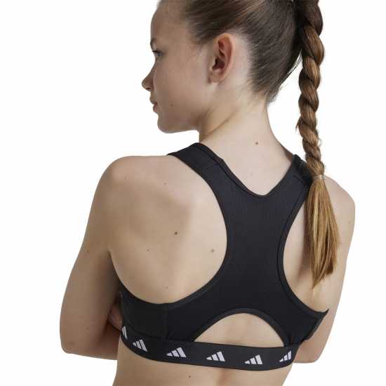 Adidas Techfit Power React Bra Juniors Черно/Бяло Спортни сутиени