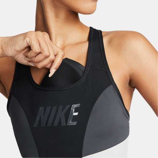 Nike Dri-FIT Swoosh Women's Medium-Support 1-Piece Pad Logo Sports Bra  - Спортни сутиени