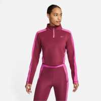 Nike Dri-FIT Femme Women's Half-Zip Long Sleeve Cropped Top