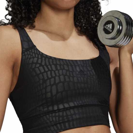 Adidas Power Impact Training Medium Support Longline Bra Women Black Спортни сутиени