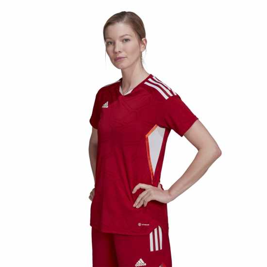 Adidas Condivo 22 Match Day Shirt Womens TM Pwr Червен/Бял Adidas Condivo 22 Match Day Shirt Womens TM Pwr Червен/Бял