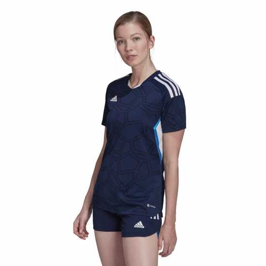 Adidas Condivo 22 Match Day Shirt Womens TM Nav синьо/бяло 