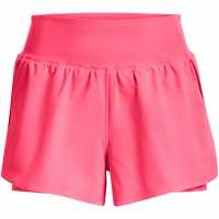 Under Armour Woven 2-In-1 Short Pink Дамски клинове за фитнес
