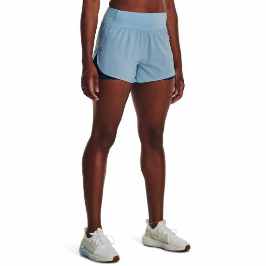 Under Armour Woven 2-In-1 Short Blue Дамски клинове за фитнес