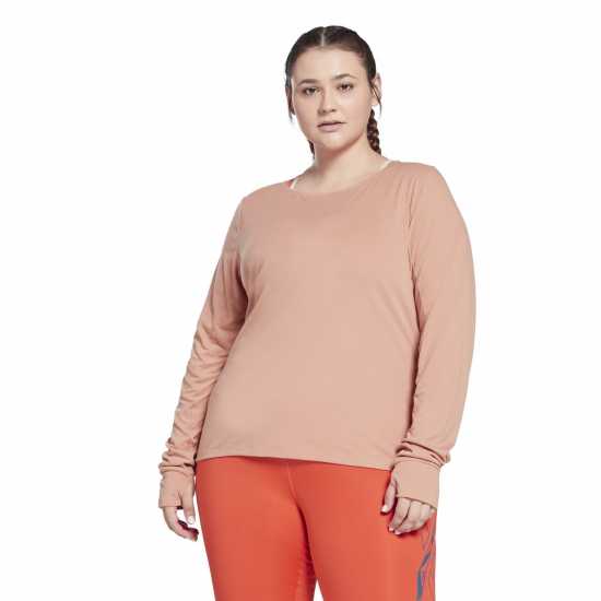 Reebok Women's Workout Ready Supremium Long Sleeve Performance Gym Top Reebok Women's Workout Ready Supremium Long Sleeve Performance Gym Top