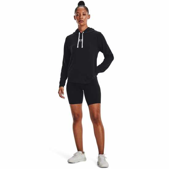Under Armour Armour Rival Terry Oth Hoodie Womens Black Дамски суичъри и блузи с качулки
