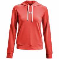Under Armour Armour Rival Terry Oth Hoodie Womens Orange Дамски суичъри и блузи с качулки