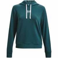 Under Armour Armour Rival Terry Oth Hoodie Womens Green Дамски суичъри и блузи с качулки