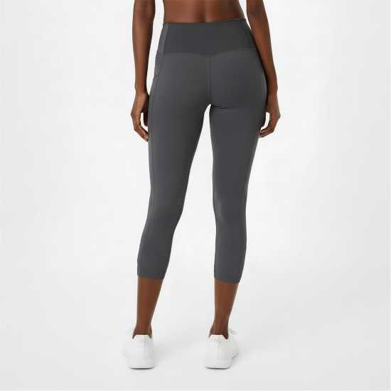 Usa Pro High Rise Capri Cropped Leggings Charcoal 
