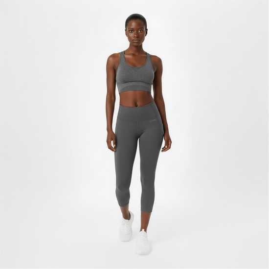 Usa Pro High Rise Capri Cropped Leggings Charcoal 