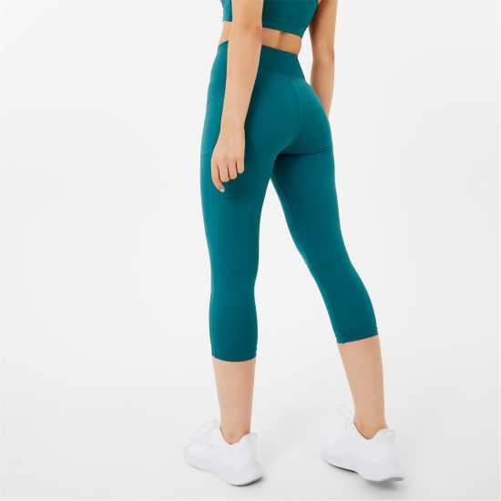 Usa Pro High Rise Capri Cropped Leggings Синьо-зелено 