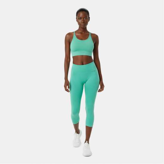 Йога Usa Pro Seamless Capri Cropped Leggings Тъмно зелено Usa Pro Seamless Capri Cropped Leggings Тъмно зелено Йога