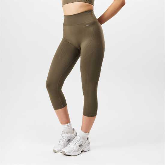 Usa Pro Seamless Capri Cropped Leggings Топла пепел Йога