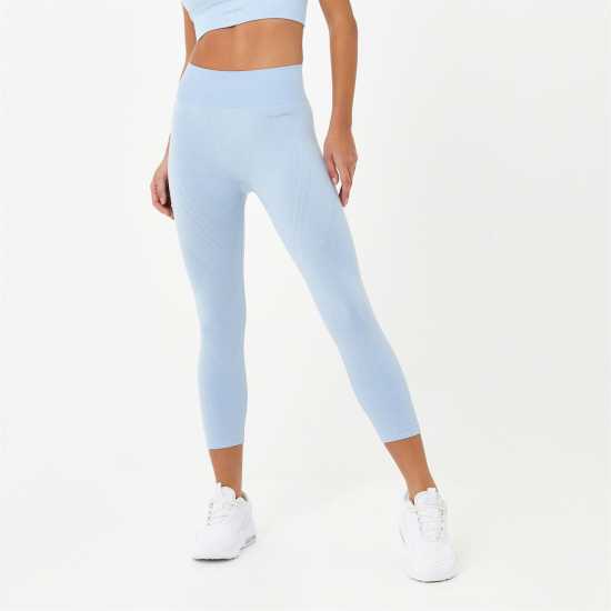 Йога Usa Pro Seamless Capri Cropped Leggings Брунера Синьо Usa Pro Seamless Capri Cropped Leggings Брунера Синьо Йога