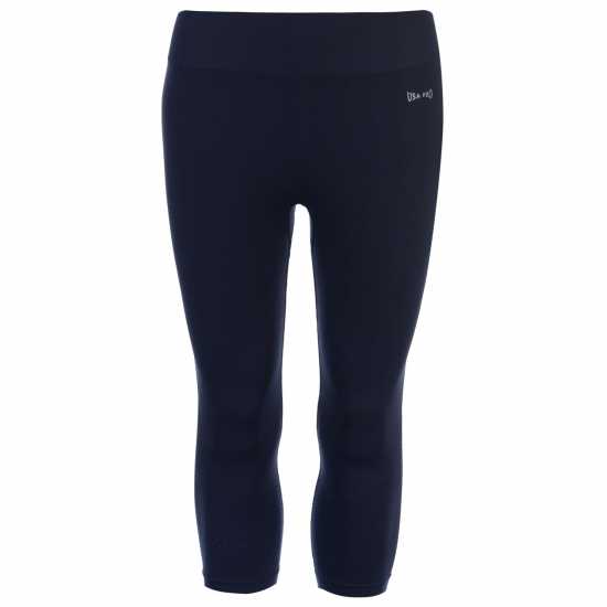 Usa Pro Seamless Capri Cropped Leggings Морска синьо Йога