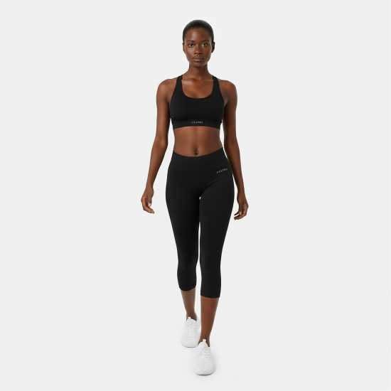 Usa Pro Seamless Capri Cropped Leggings Черно Йога